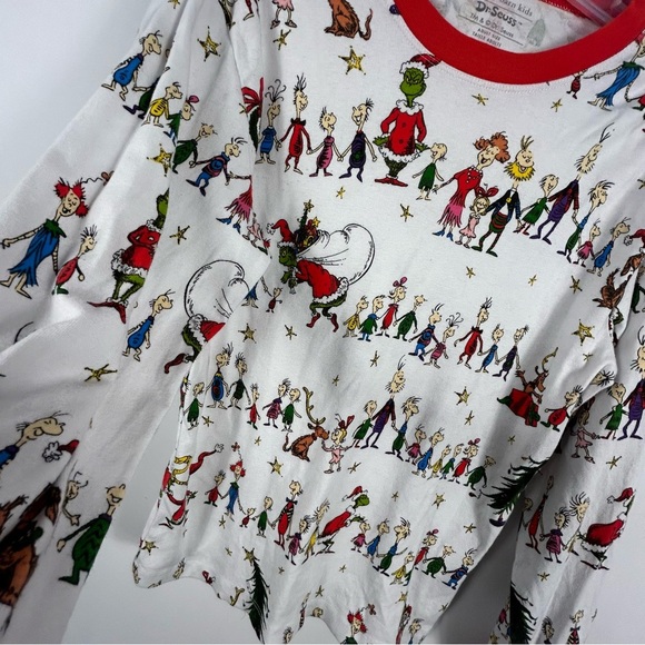 POTTERY BARN Adult Dr. Seuss's The Grinch Organic Cotton Pajama Top Small - Picture 3 of 10